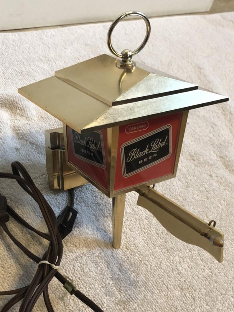 Small Vintage Carling Black Label Beer Electric Wall Sconce il 794xN e7u8