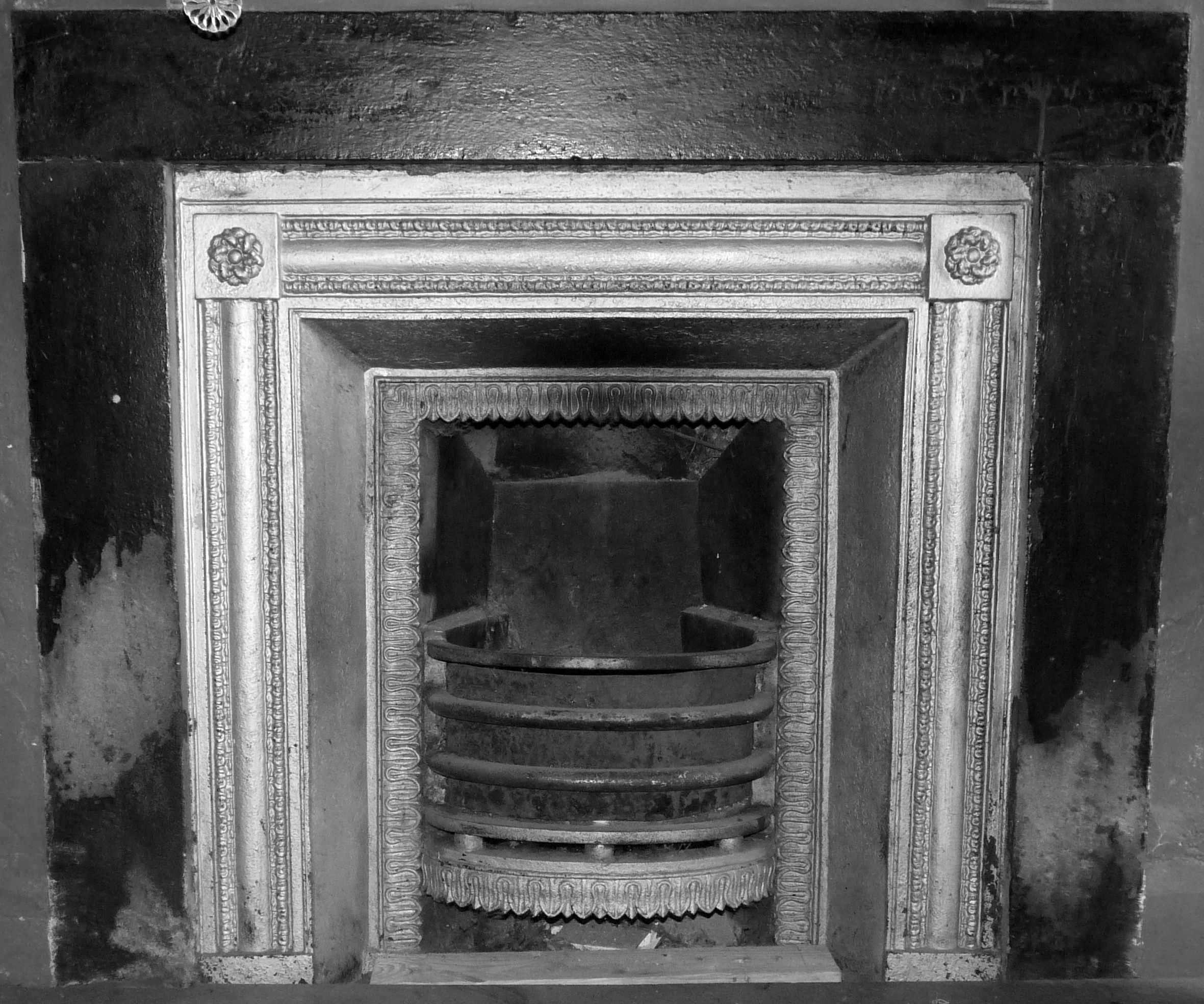 Cast Fireplaces Unique Cast Iron Fireplace In the Bedroom Painted Silver sometime