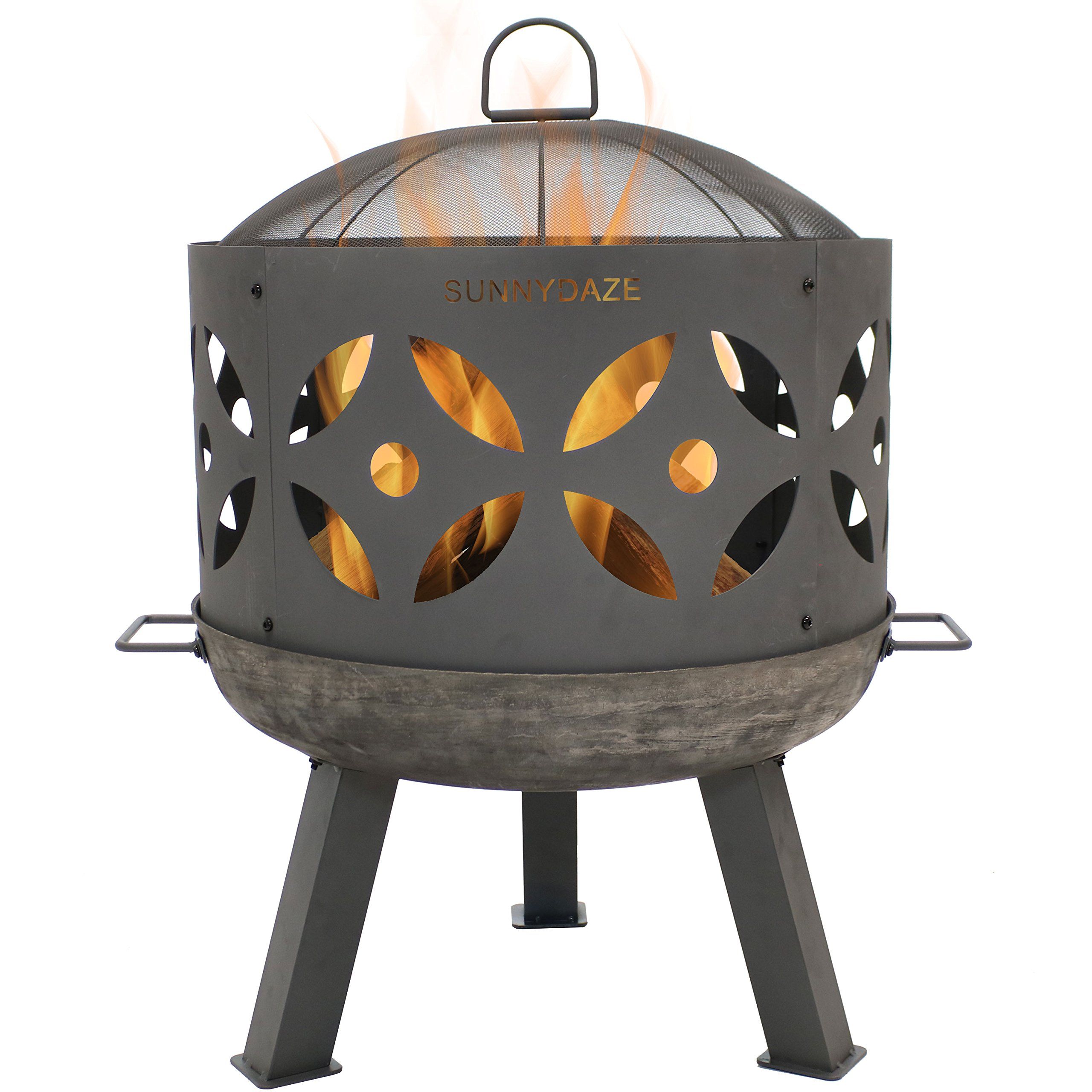 Cast Iron Fireplace Screen Beautiful Sunnydaze Retro Fire Pit Bowl Outdoor Cast Iron Patio