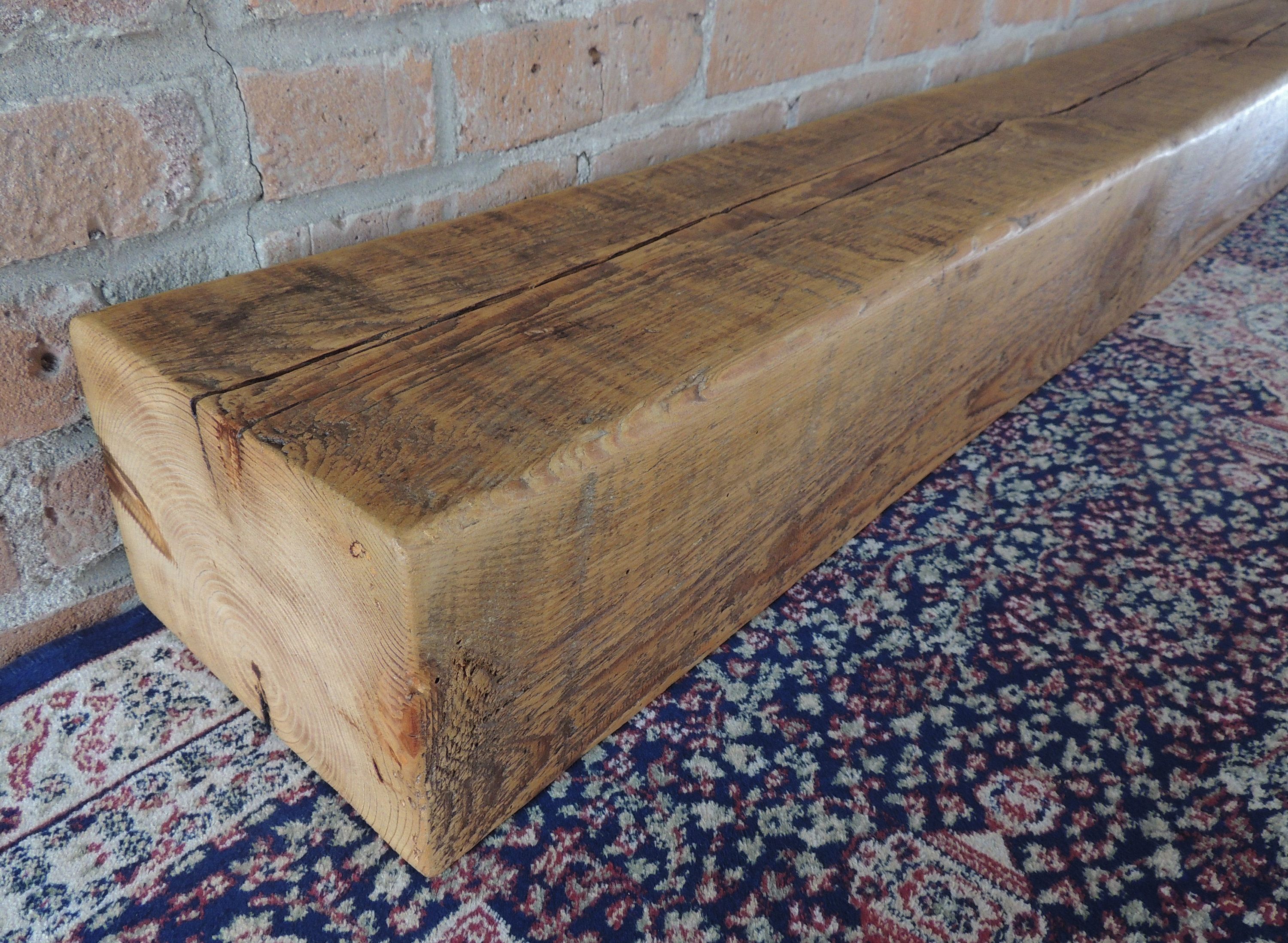 Cedar Fireplace Mantel New Reclaimed Fireplace Mantel 72" X 8" X 6" solid 1800 S Pine