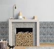 Cement Tile Fireplace New 3d Waterproof Self Adhesive Wallpaper for Living Room Bedroom Brick Wallpaper for Kitchen Backsplash Tiles Bathroom Home Decor Beautiful Wallpaper