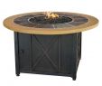 Ceramic Outdoor Fireplace Luxury Uniflame 43 In Round Slate Tile and Faux Wood Propane Gas