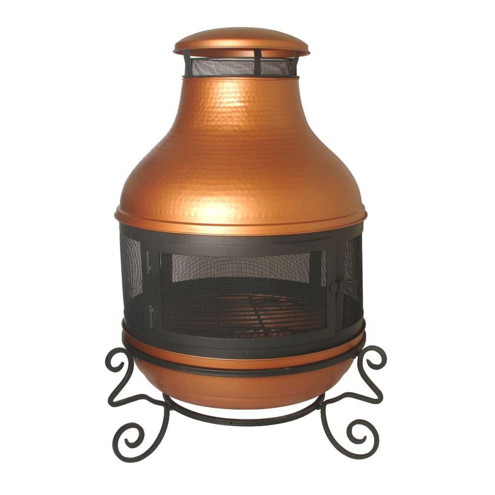 Chiminea Clay Outdoor Fireplace Best Of 38 In Hammered Chimenea Copper Fire Pit
