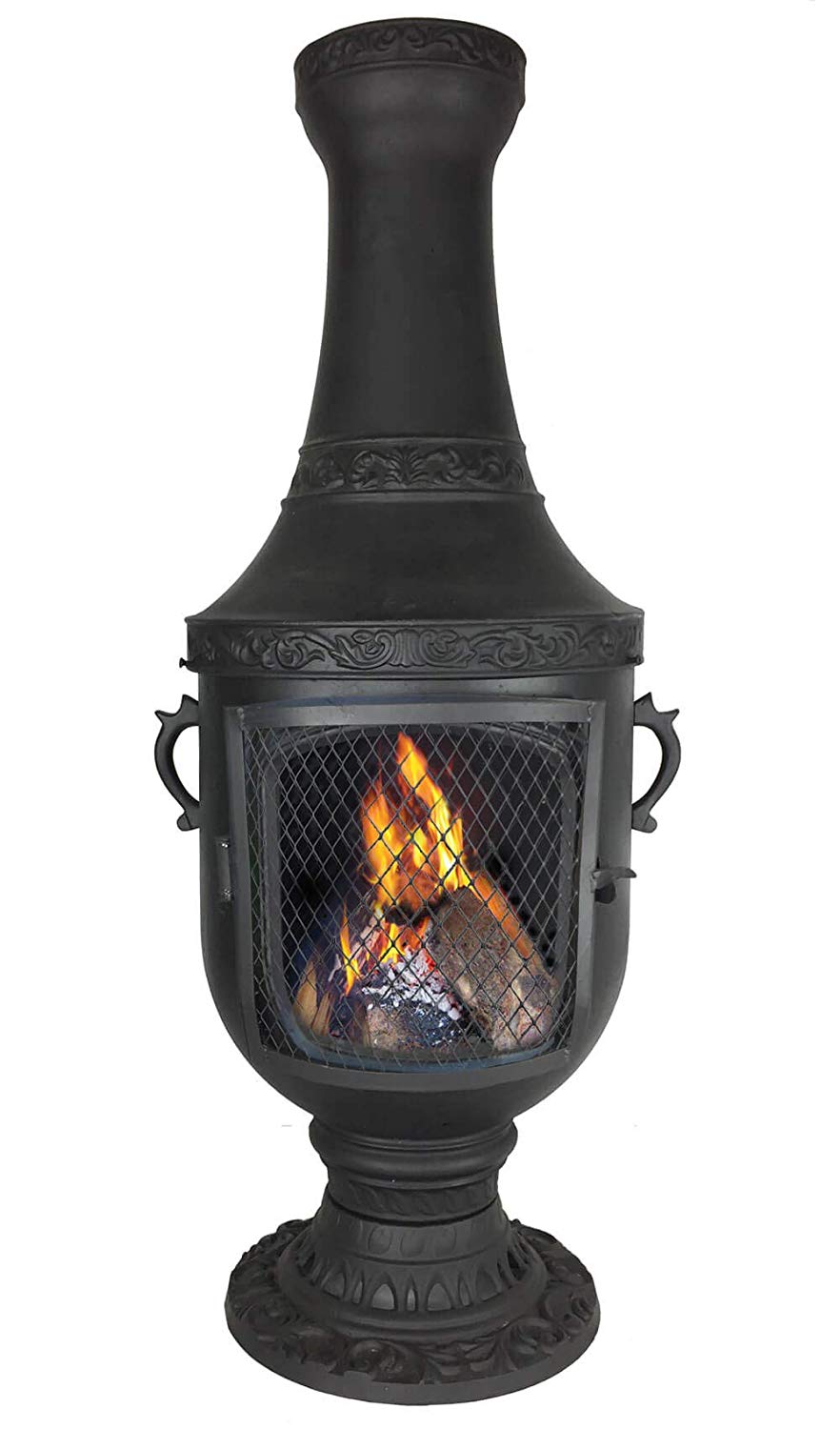 The Venetian Grill & Oven Chiminea in Charcoal CAST Aluminum 61Vb5 W0 oL SL1500
