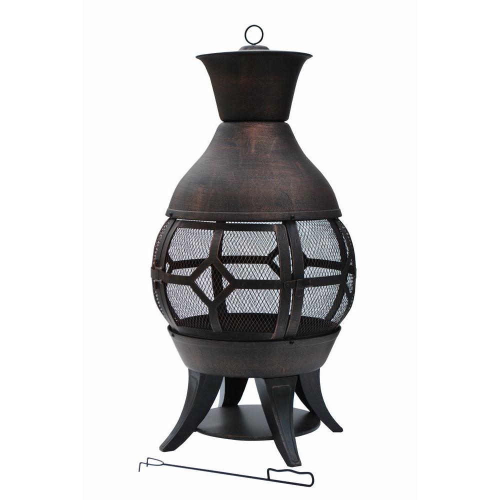 Chiminea Clay Outdoor Fireplace Unique Lokia 20 In Cast Iron Chimenea