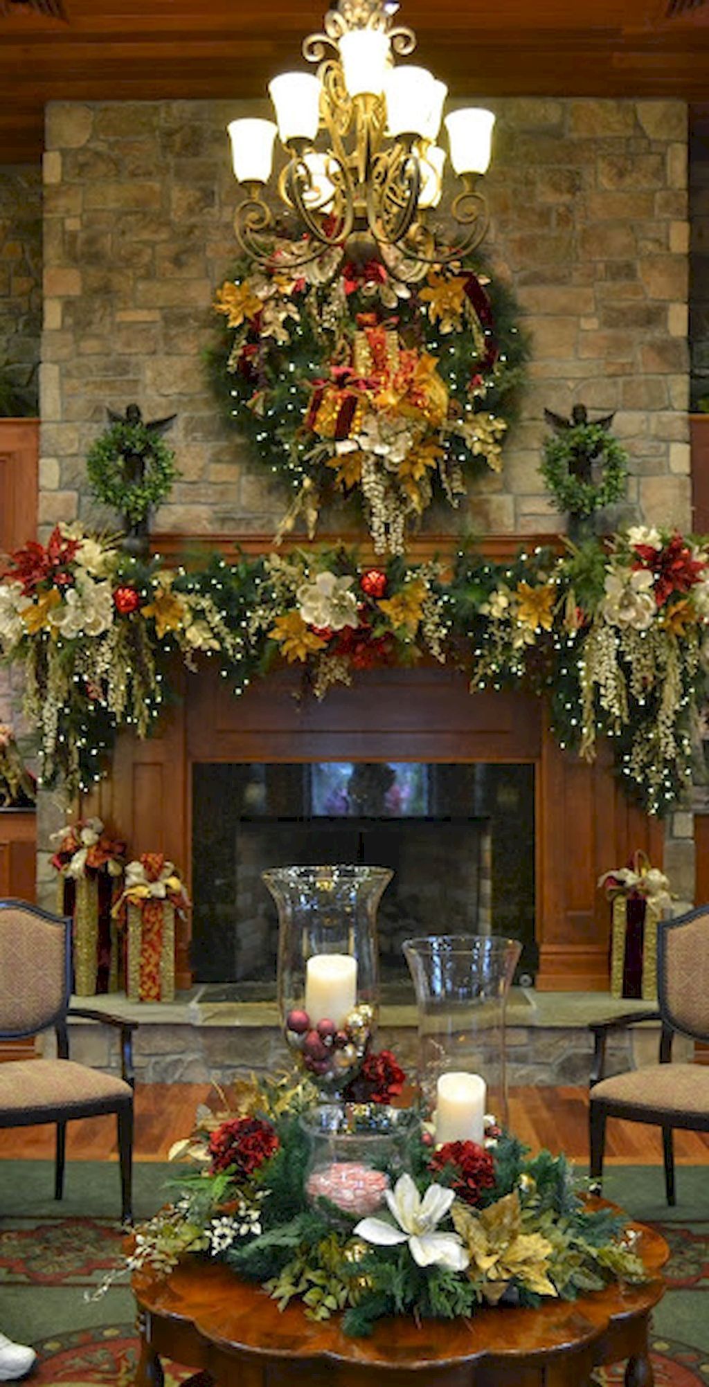 Christmas Fireplace Lovely Awesome Christmas Decoration Ideas 27
