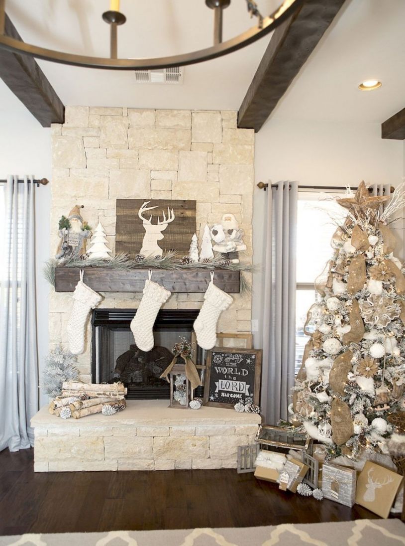 Christmas Fireplace New Mantel Decorating Ideas 54 Inspiring Christmas Fireplace