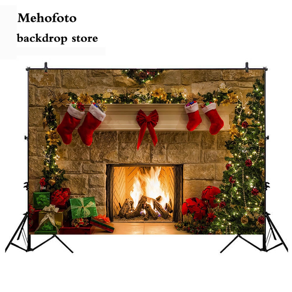 Christmas Fireplace Unique Neoback Holiday Christmas Background Graphy Wood Wall