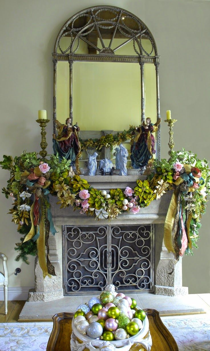 Christmas Garlands for Fireplaces Beautiful Beautiful Pastels On This Mantel for Christmas