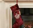 Christmas Stocking Holders for Fireplace Lovely Personalised Ruby Velvet Christmas Stocking