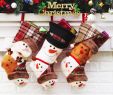 Christmas Stocking Holders for Fireplace Unique Christmas Stockings 3 Pack 18" Santa Snowman