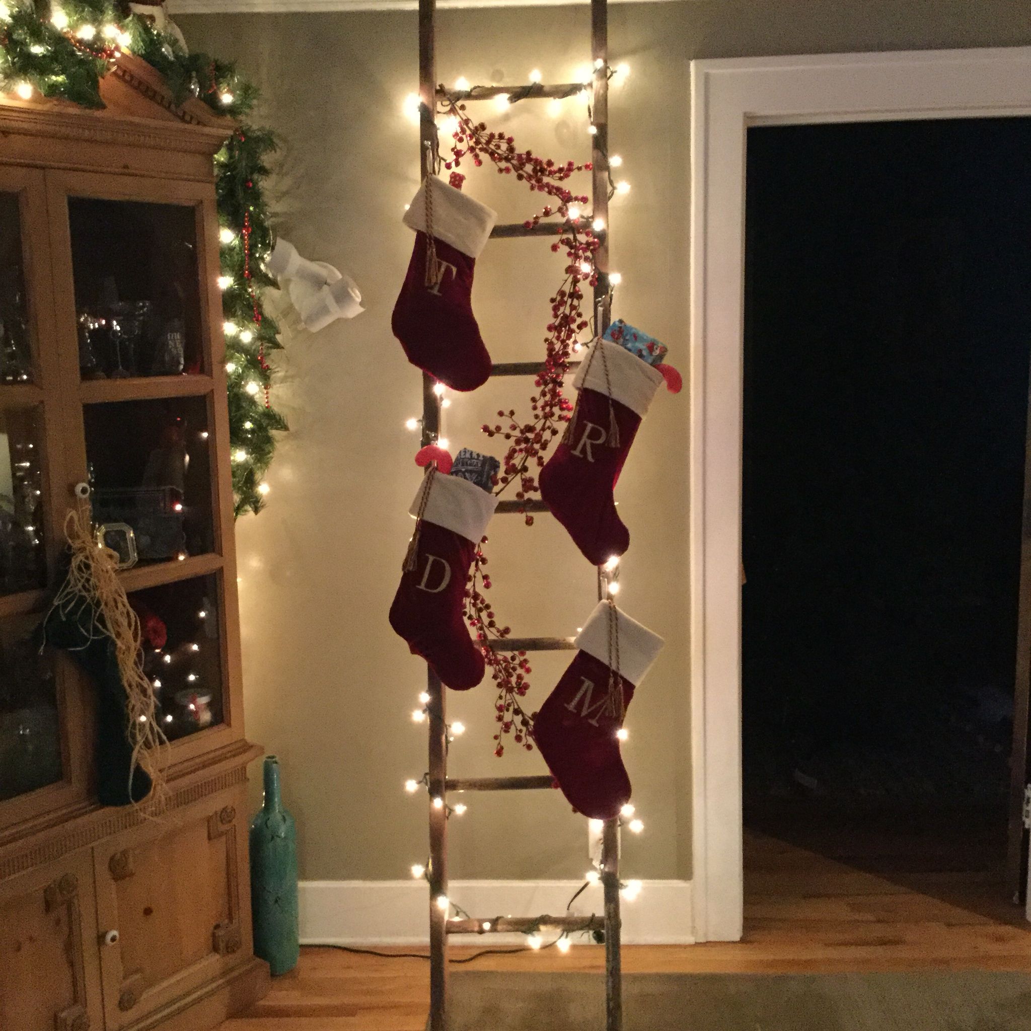 Created this stocking holder out of an old ladder that was c0f5d f7aea