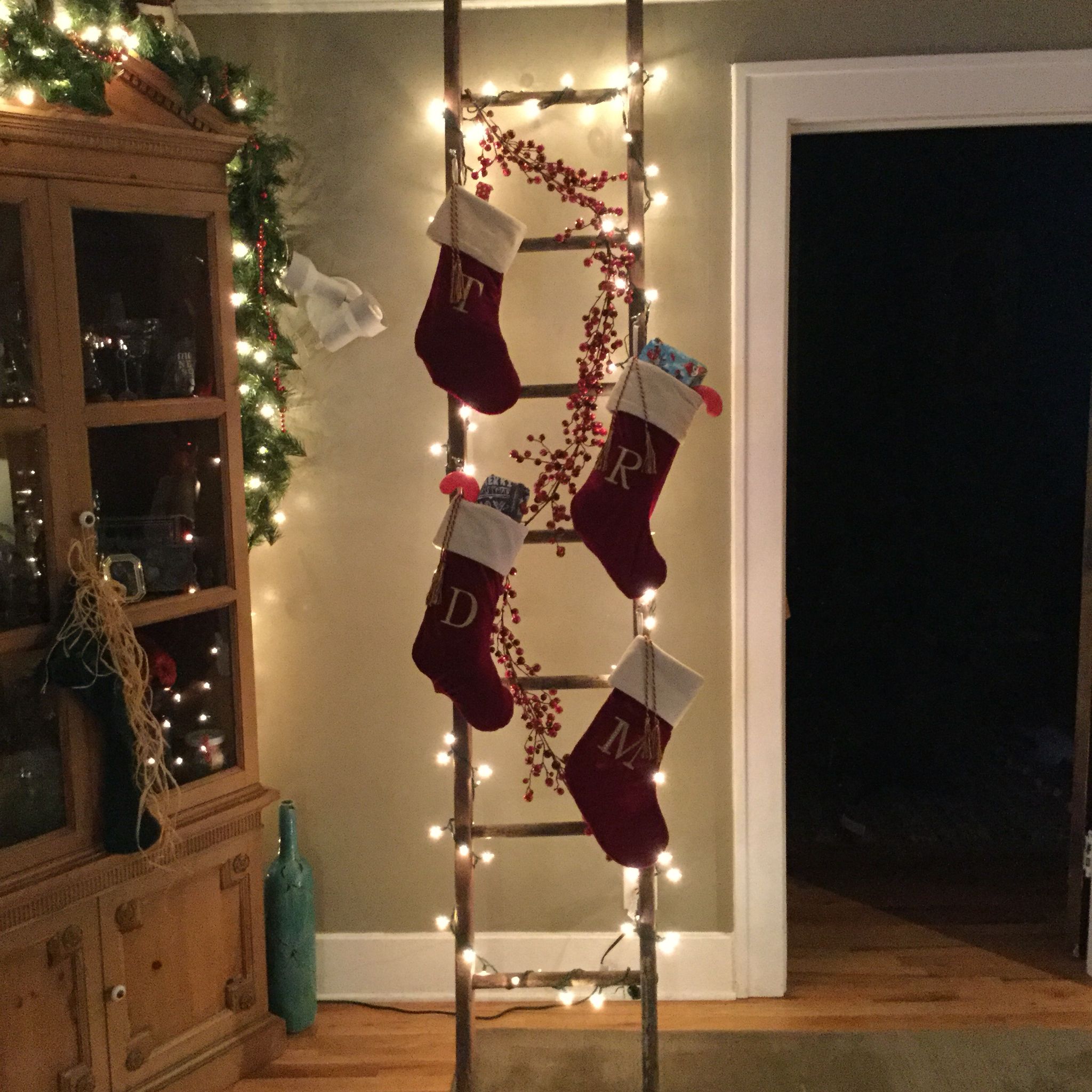 Christmas Stocking Holders for Fireplace Unique Created This Stocking Holder Out Of An Old Ladder that Was