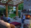 Cinder Block Fireplace Elegant Backyard Fireplace with Mantel Arched Pergola Make Pillars