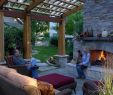 Cinder Block Fireplace Elegant Backyard Fireplace with Mantel Arched Pergola Make Pillars