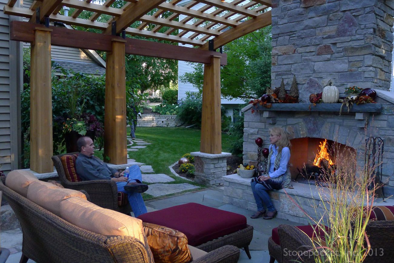 Cinder Block Fireplace Elegant Backyard Fireplace with Mantel Arched Pergola Make Pillars