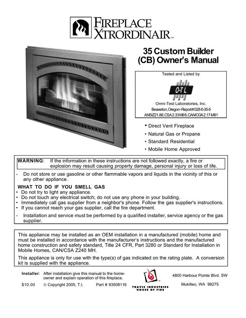 Classic Flame Electric Fireplace Manual Inspirational 35 Custom Builder Cb Owner S Manual