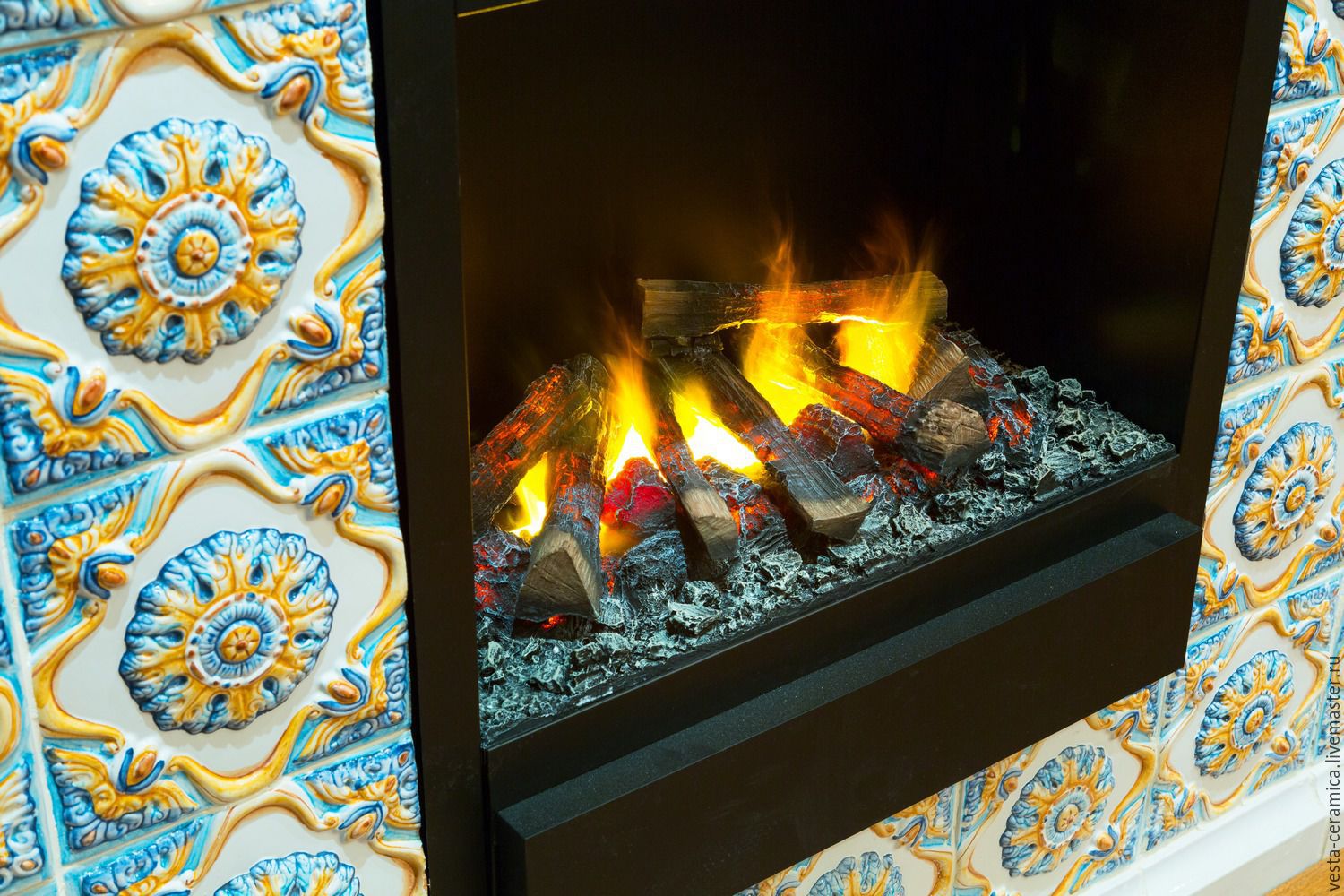 Clay Fireplace Unique Tiled Fireplace