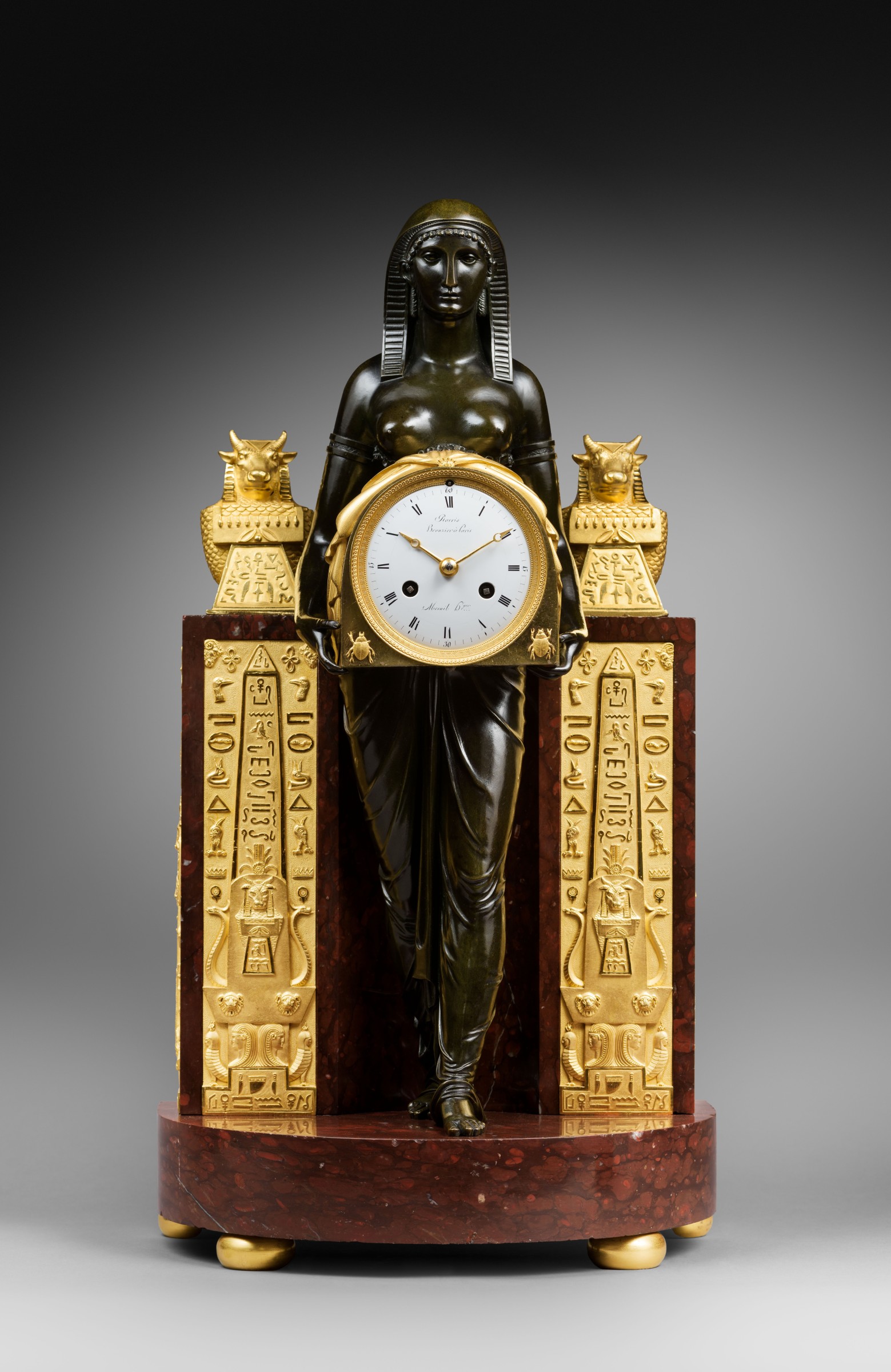 Clock Over Fireplace Awesome Mesnil An Empire Pendule   L Egyptienne Movement by Mesnil