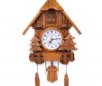Clock Over Fireplace Beautiful Vintage Black Cuckoo Wall Clock forest Swing Wood Handmade Kitchen Home Decor