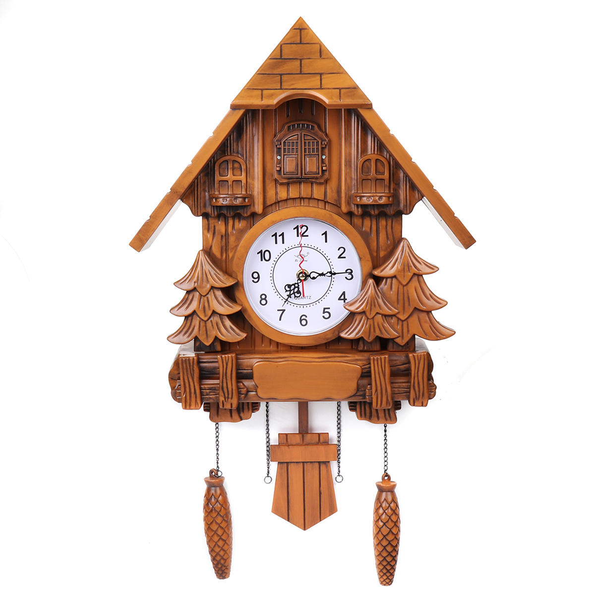 Clock Over Fireplace Beautiful Vintage Black Cuckoo Wall Clock forest Swing Wood Handmade Kitchen Home Decor