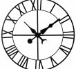 Clock Over Fireplace Elegant Decorative Black Metal False Clock D130