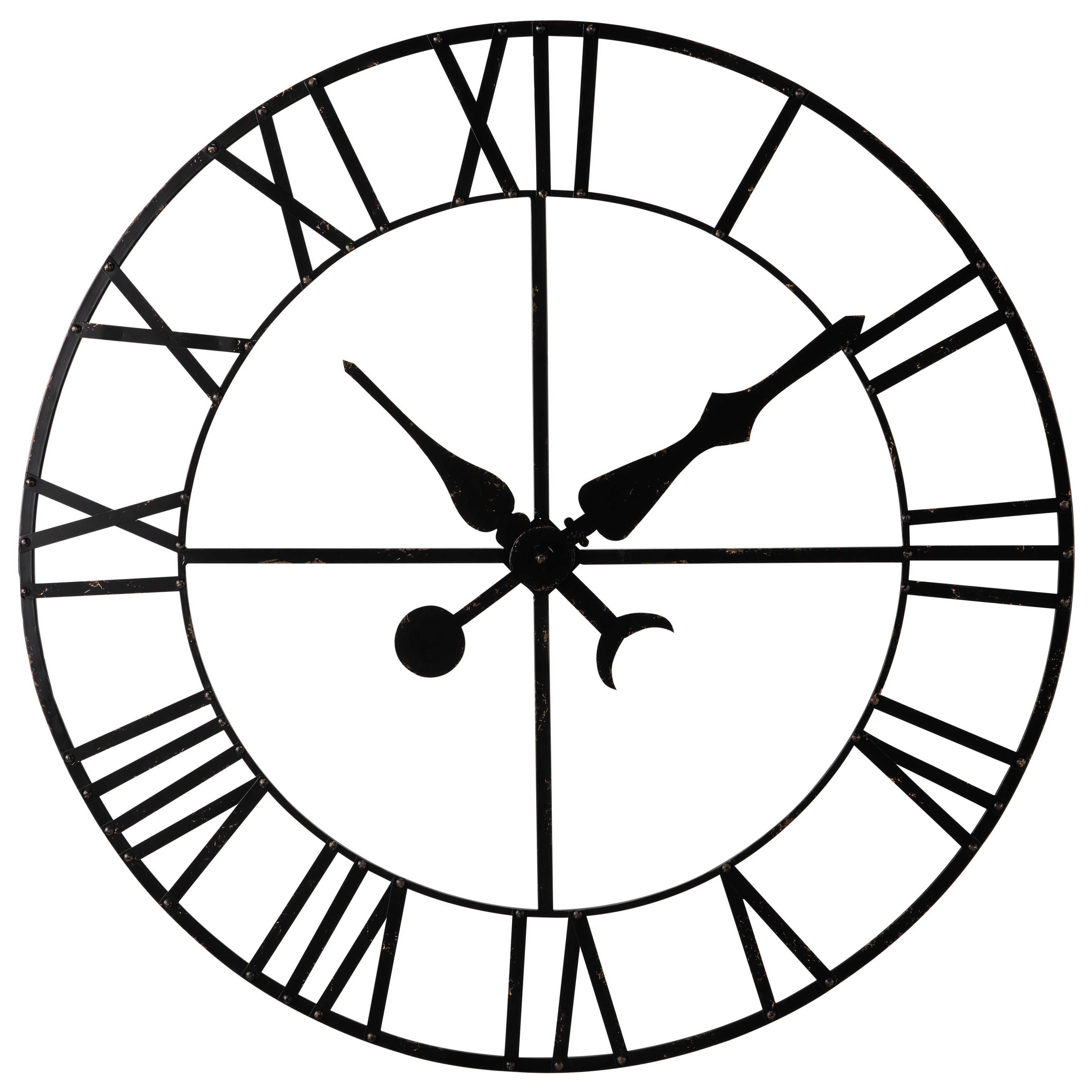 Decorative Black Metal False Clock D130 0d9f c f26e46b76ab546