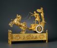 Clock Over Fireplace Elegant Jean andré Reiche attributed to An Empire Chariot Clock