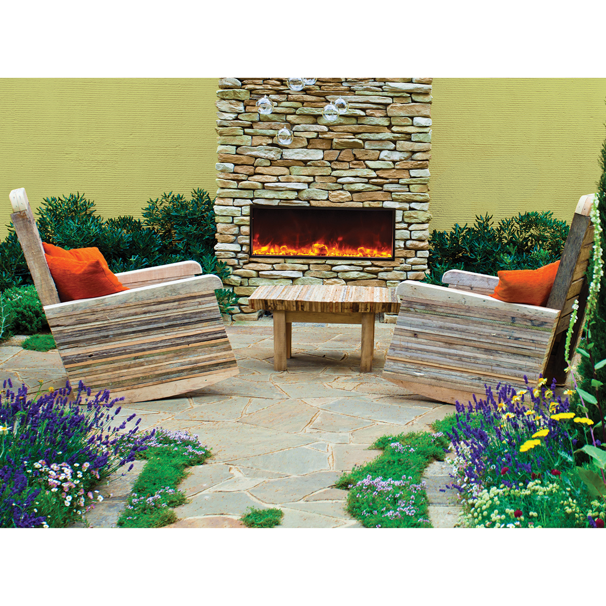 Color Changing Electric Fireplace Lovely 40" Panorama Series Deep Electric Outdoor Fireplace W Black Steel Surround by Amantii