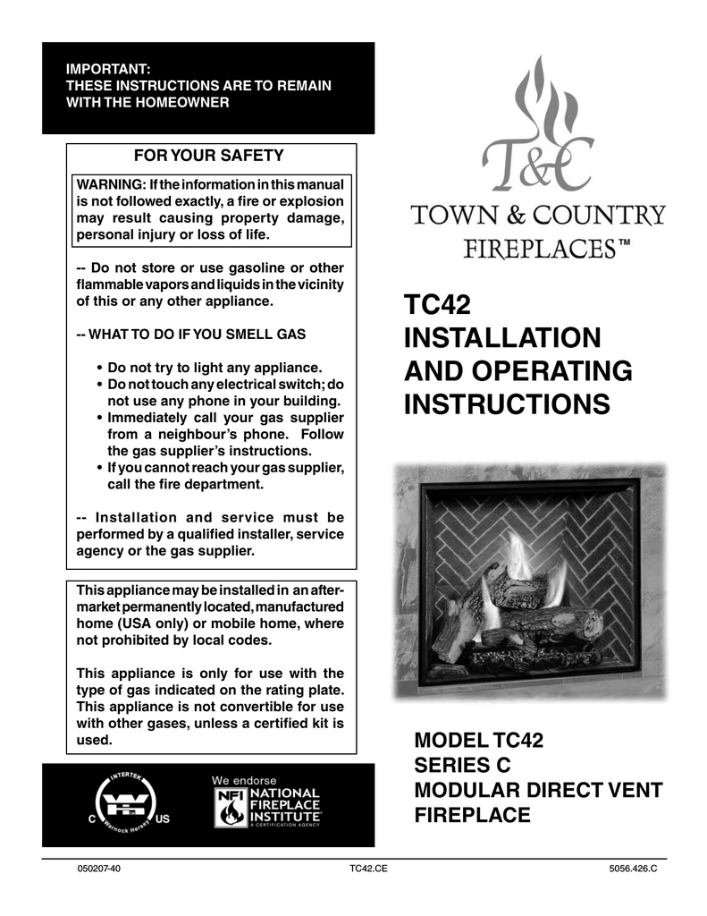 Commonwealth Fireplace Awesome Black Diamond Equipment Tc30 Series C Operating Instructions