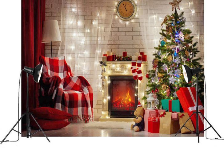 Congo Fireplace Fresh 7x5ft Red Christmas Tree Gift Chair Fireplace Graphy Backdrop Studio Prop Background