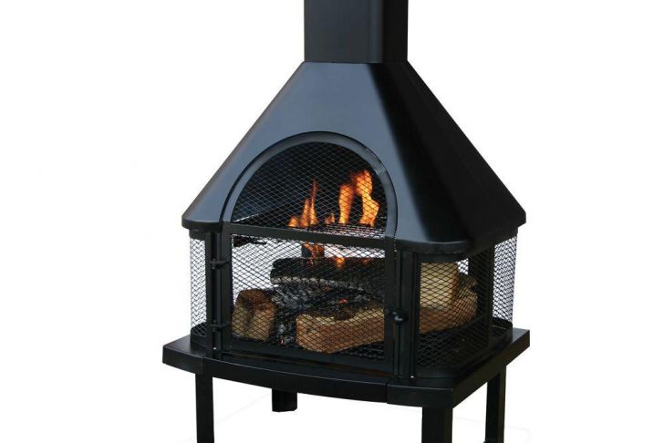 Connan Steel Wood Burning Outdoor Fireplace Best Of 45 In H Steel Wood Burning Outdoor Fireplace with Chimney and Included Wood Grate and Cooking Grate