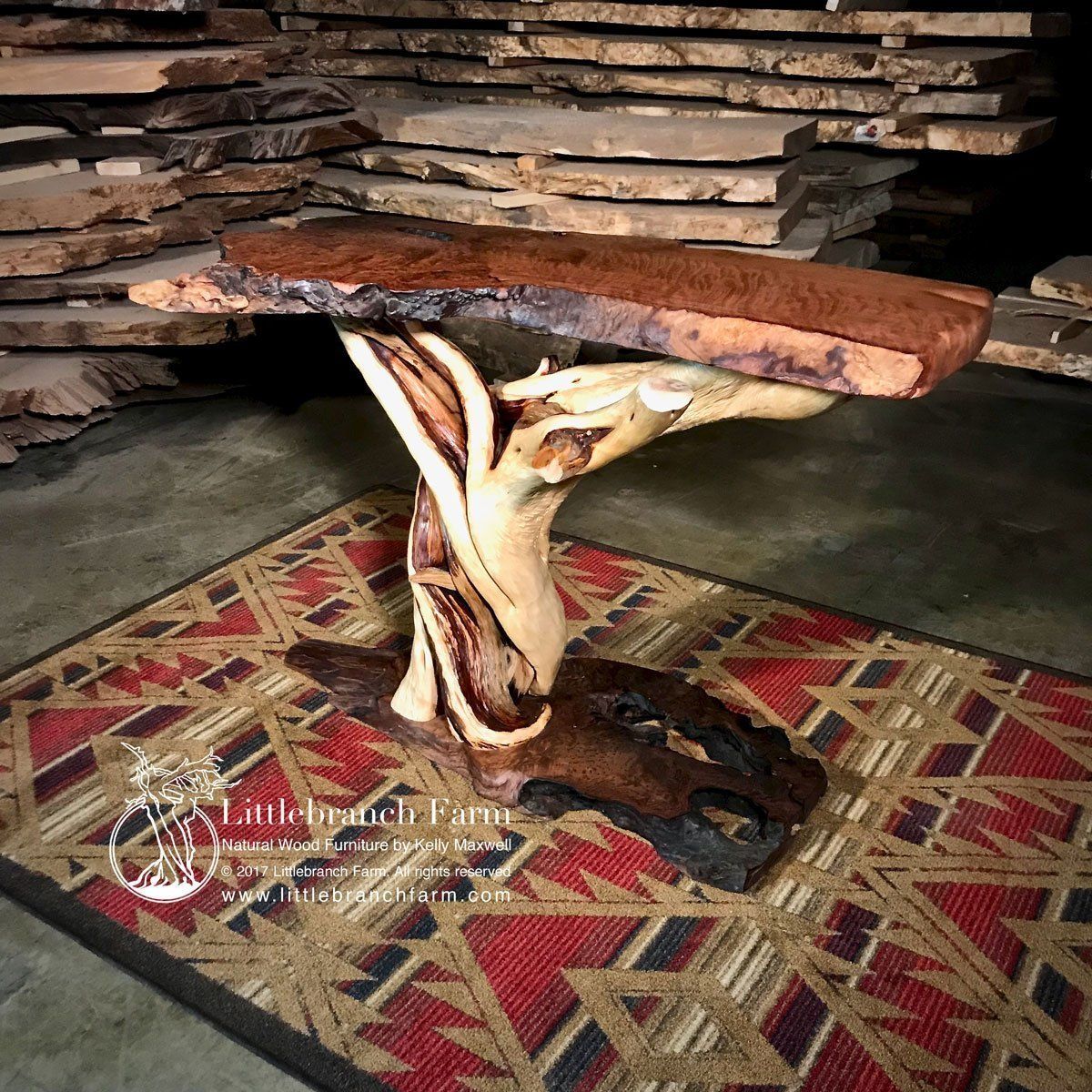 Continental Fireplaces Unique Live Edge Juniper Log Table