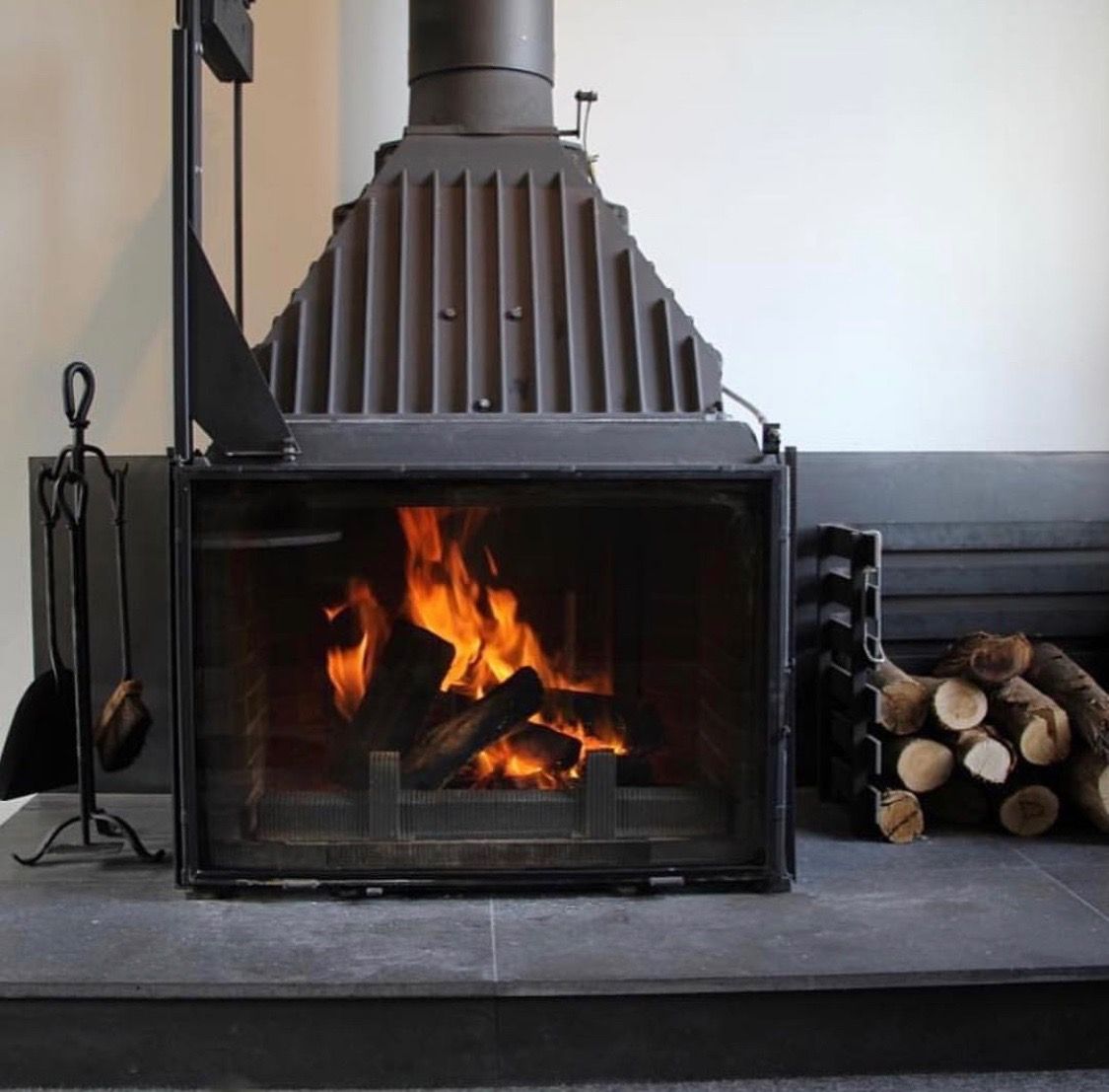 Copper Fireplace Luxury Cast Iron Heating Machine at Brae Restaurant Victoria