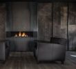 Corner Electric Fireplace Lovely Fireplace with Bluesteel & Leather