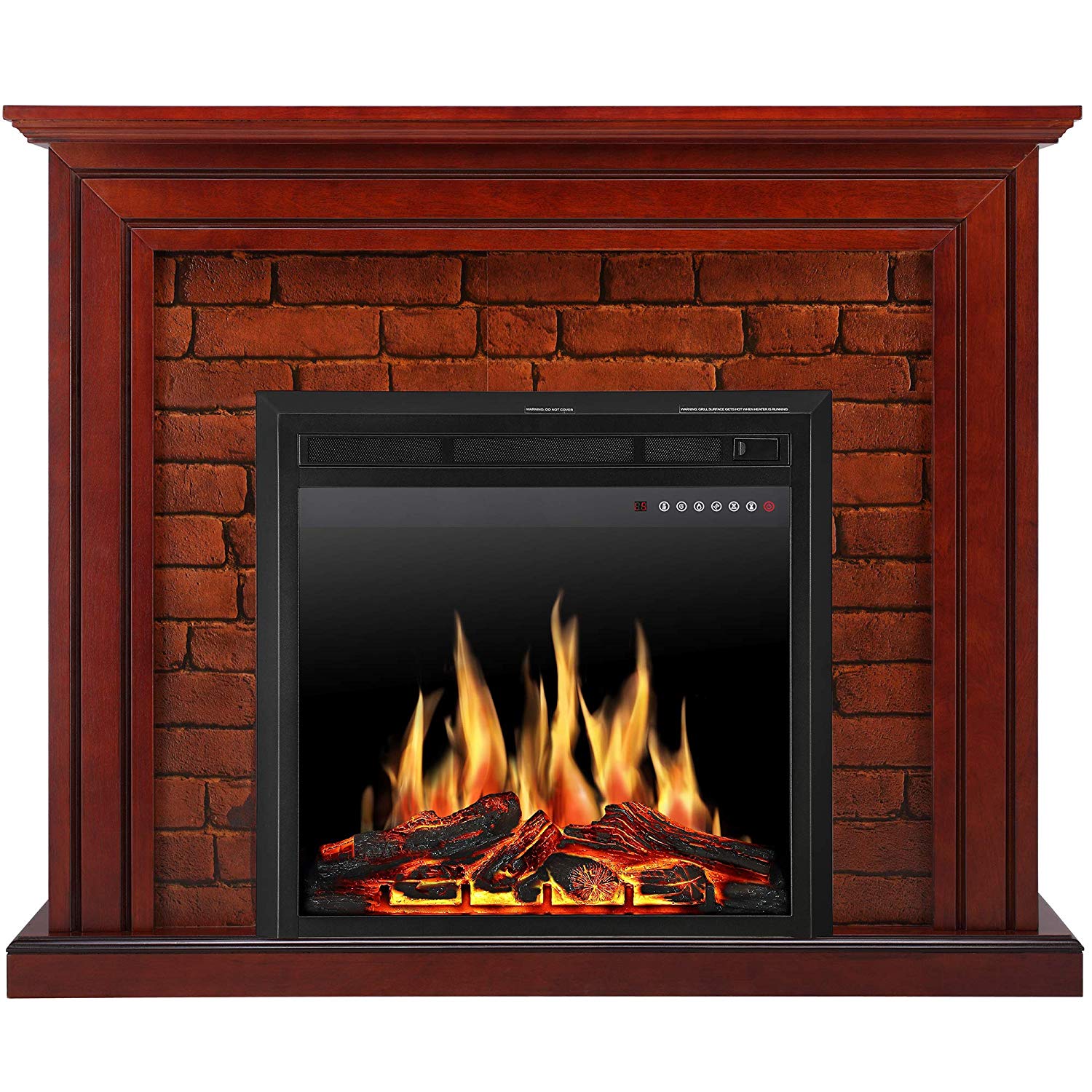 Corner Electric Fireplace with Mantel Unique Jamfly Electric Fireplace Mantel Package Traditional Brick Wall Design Heater with Remote Control and Led touch Screen Home Accent Furnishings