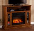 Corner Fireplace Heater Elegant southern Enterprises atkinson Rich Brown Oak Electric