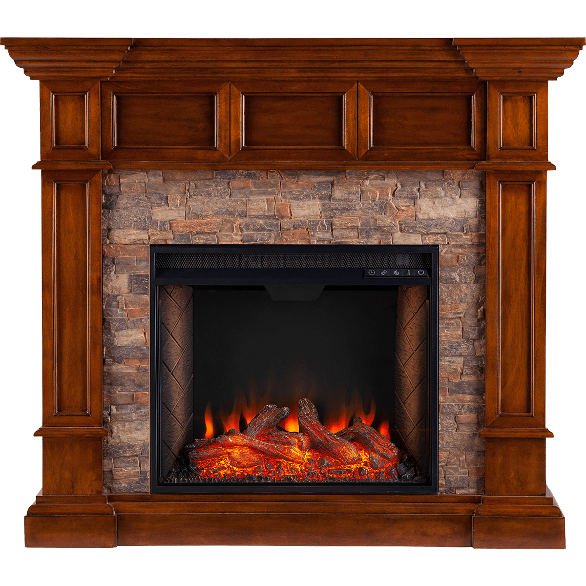 Corner Stone Electric Fireplace Beautiful southern Enterprises Merrimack Simulated Stone Convertible Electric Fireplace