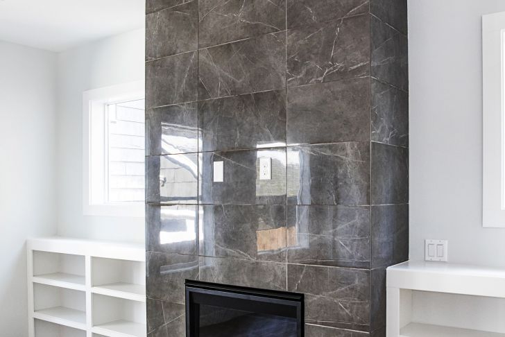 Cost to Remove Fireplace Awesome 12x24 Porcelain Tile On Fireplace Wall Clean and Price