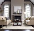 Couch In Front Of Fireplace Elegant Living Room with Grey Walls and Cream sofas In 2019