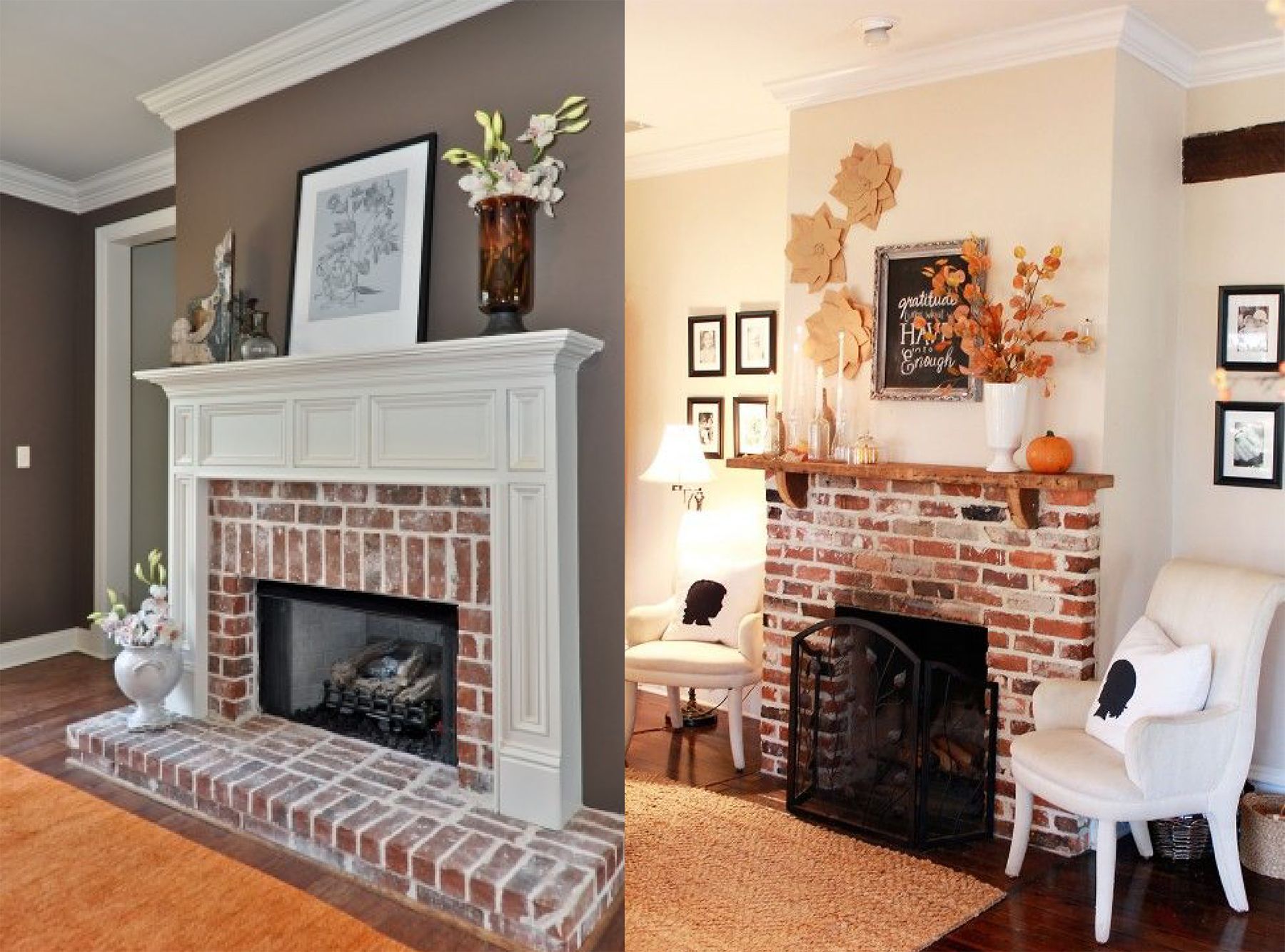 Cover Brick Fireplace with Stone New Exposed Brick Fireplace Almond Home In 2019