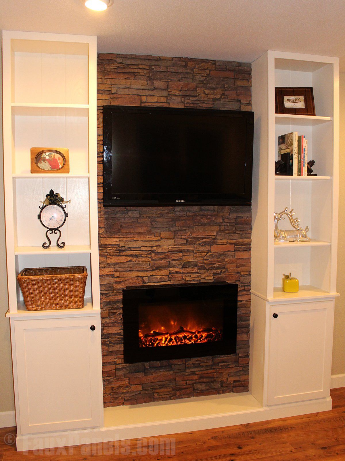 Cover Brick Fireplace with Wood Panels Awesome Faux Fireplace Ideas Can Also Include Your Entertainment