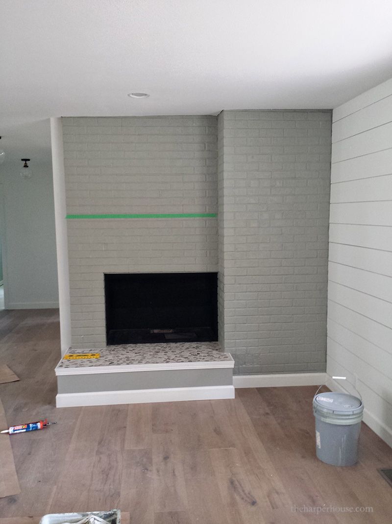 Covering Brick Fireplace Luxury Brick Fireplace Makeover You Won T Believe the after