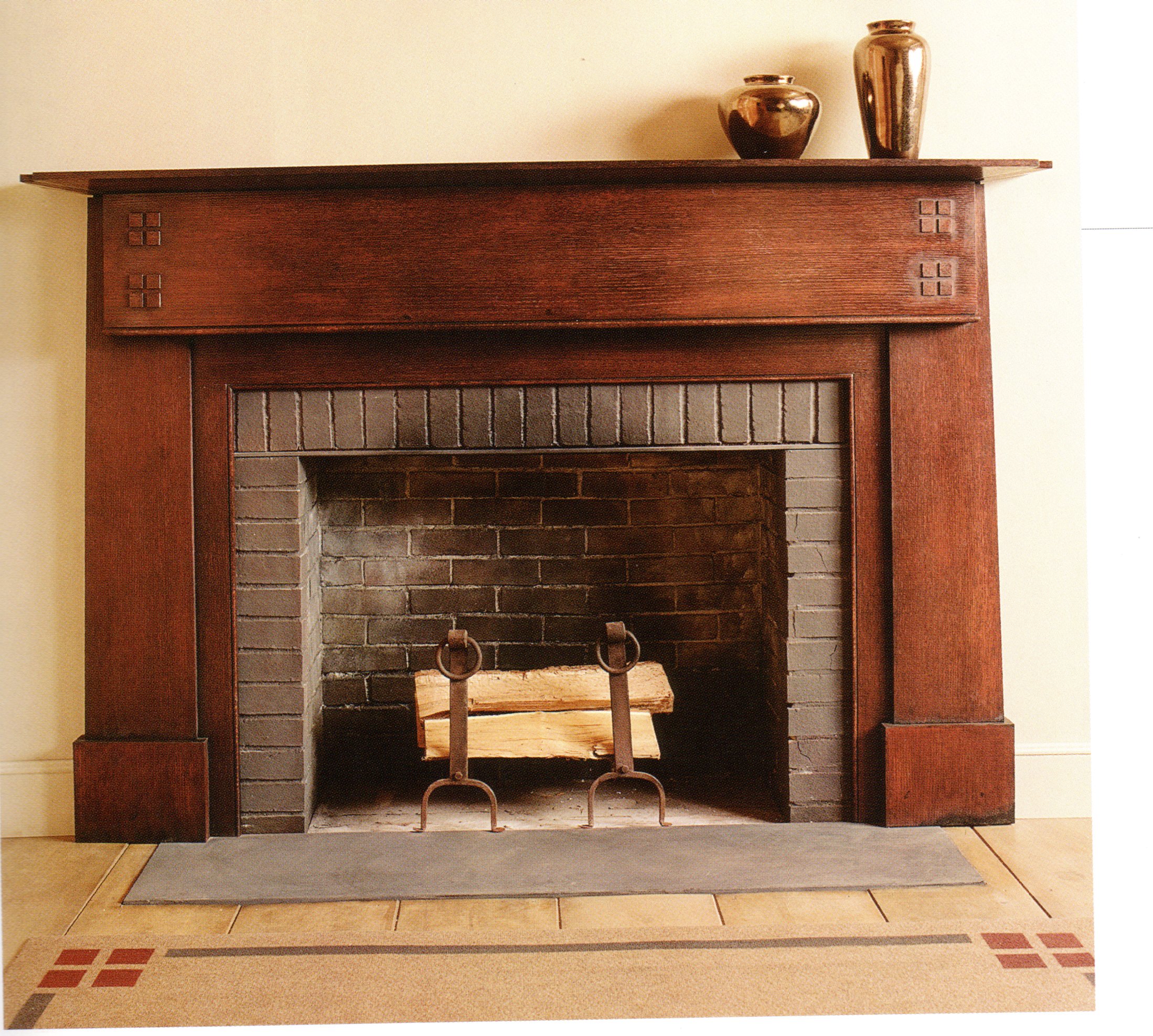 Craftsman Style Fireplace Mantels Awesome Craftsman Style Mantel & Bookcases