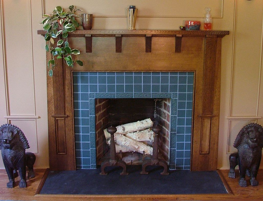 Craftsman Style Fireplace Mantels Awesome Fireplace Tiles From Carreaux Du nord Studio In Matte Blue