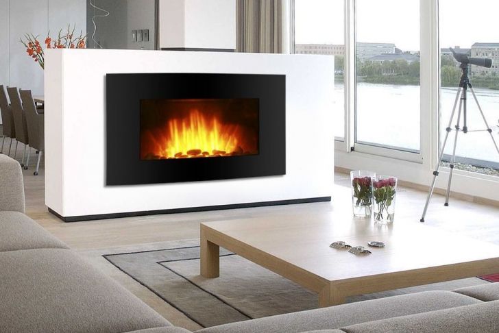 Curved Electric Fireplace Elegant Black Electric Fireplace Wall Mount Heater Screen Color