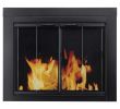 Custom Fireplace Insert Beautiful Pleasant Hearth at 1000 ascot Fireplace Glass Door Black Small