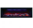 Dark Wood Electric Fireplace Beautiful 50" Amantii Deep Built In Electric Fireplace Black Surround