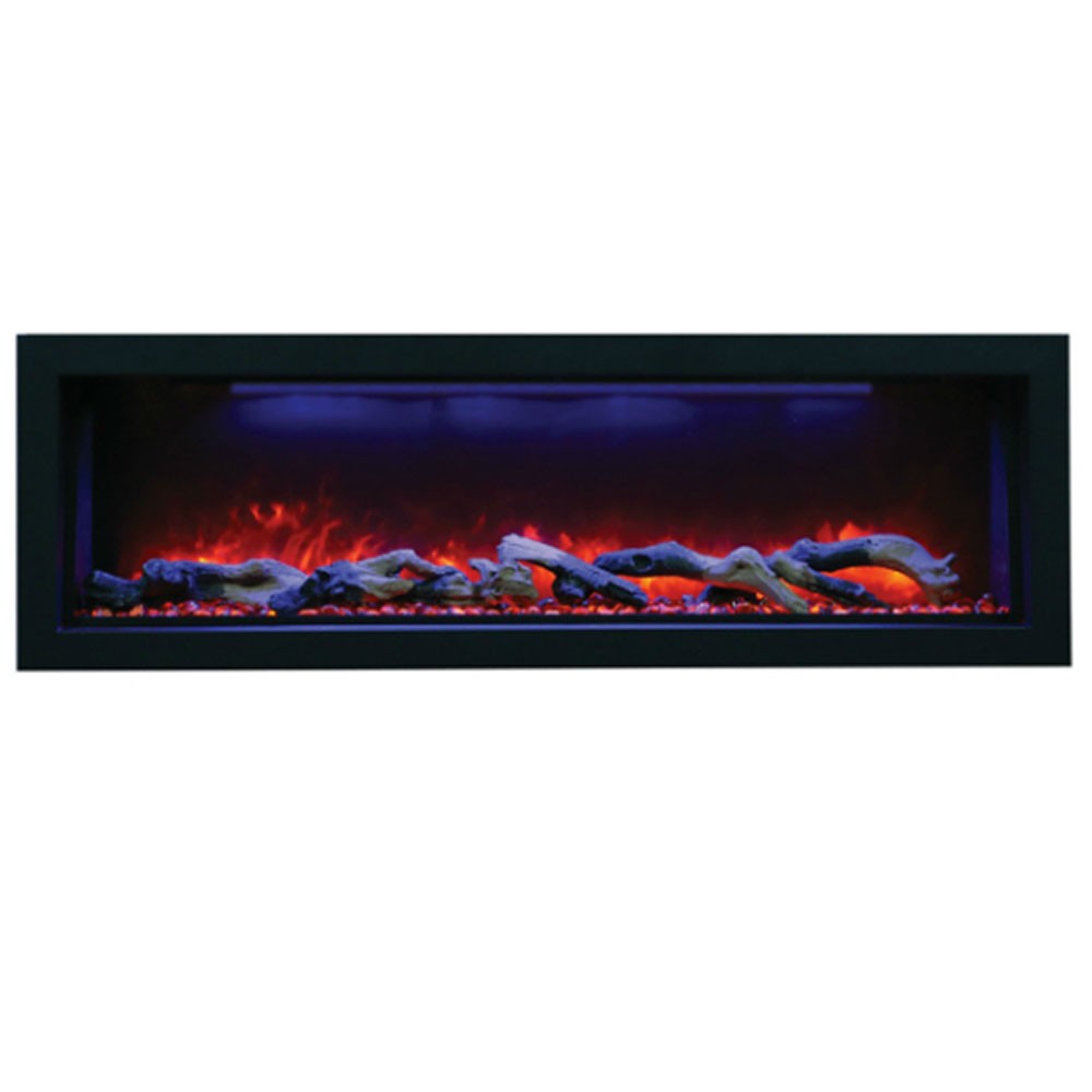 Dark Wood Electric Fireplace Beautiful 50" Amantii Deep Built In Electric Fireplace Black Surround