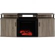 Dark Wood Electric Fireplace New Ameriwood Windsor 70 In Weathered Oak Tv Console with